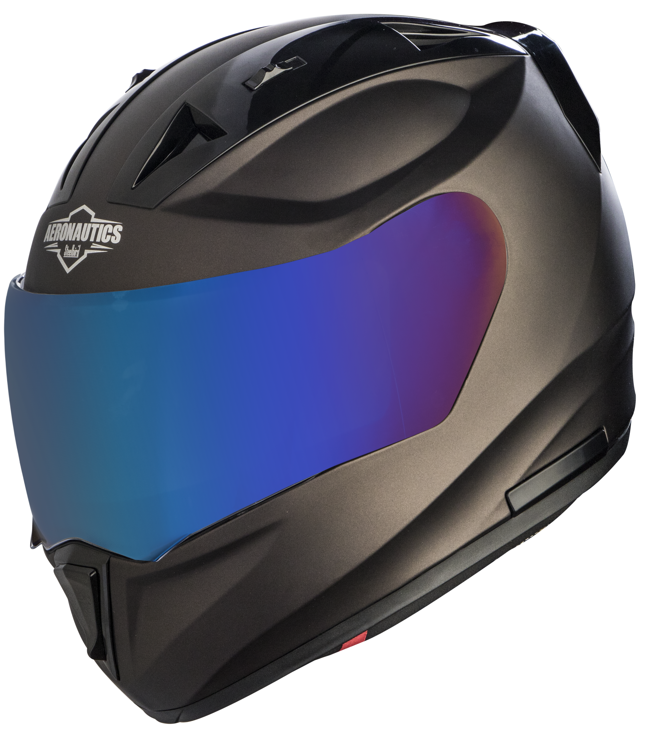 SA-1 Aeronautics Mat Royal Brown ( Fitted With Clear Visor Extra Blue Chrome Visor Free)